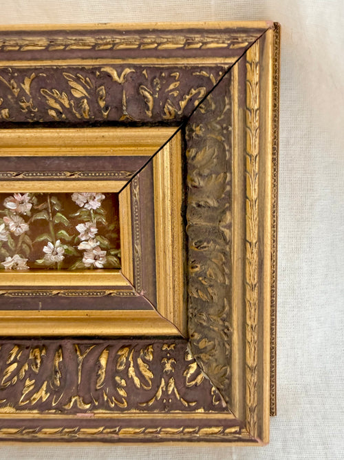 Bloom - Original Oil Painting in Vintage Frame